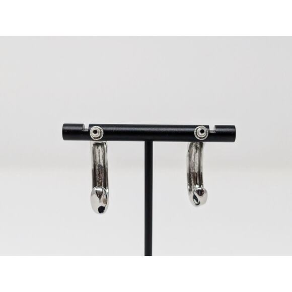 Linea Louis Dell'Olio Black Triple Cord Silver Tone Necklace Earrings Set - Picture 13 of 14